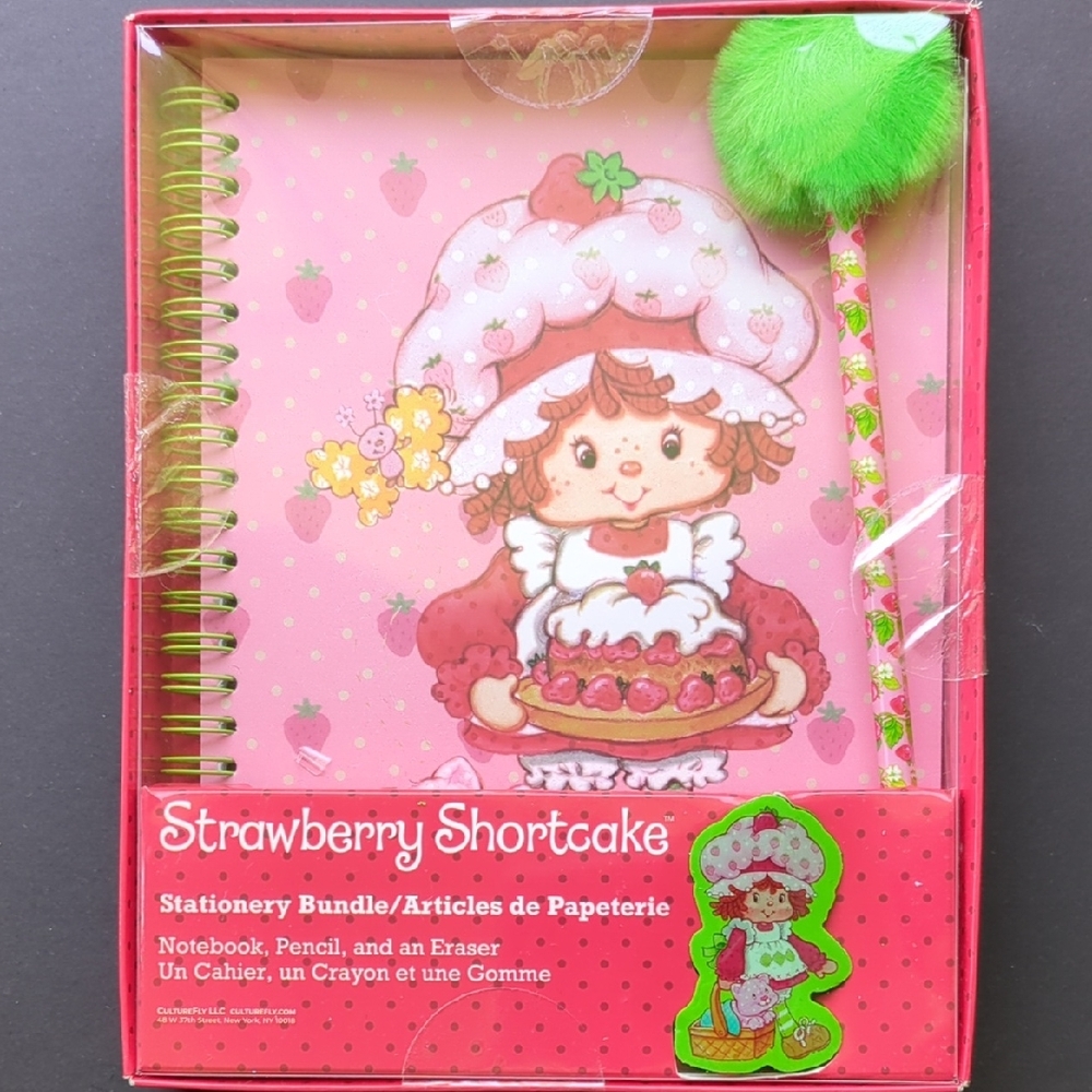 Strawberry Shortcake Stationery Bundle Notebook Pencil Scented Eraser NIB